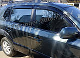 Вітровики, дефлектори вікон Hyundai Tucson 2004-2011 (ANV), фото 3