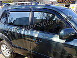 Вітровики, дефлектори вікон Hyundai Tucson 2004-2011 (ANV), фото 5