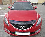 Дефлектор капота Mazda 6 2007-2012 мухобойка, фото 2