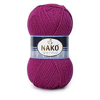 Пряжа Nako Sport Wool № 6964 (Нако Спорт вул) Шерсть Акрил Фуксия