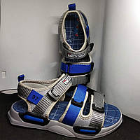 Босоніжки для хлопчика сірі з синім BESSKY ДШ