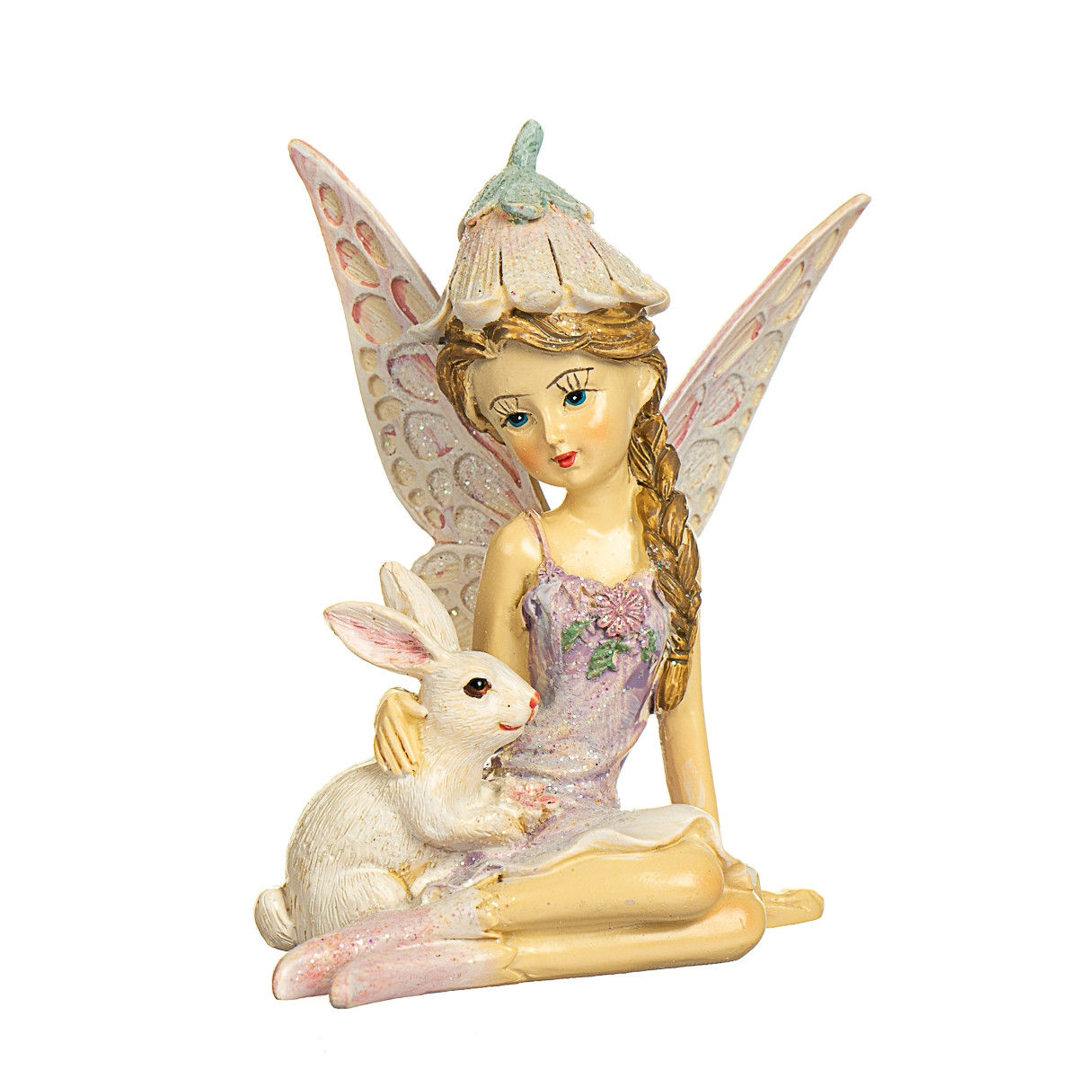 Фігурка "Фея та кролик" матеріал полістоун, у пакованні 2 шт. (2007-076)