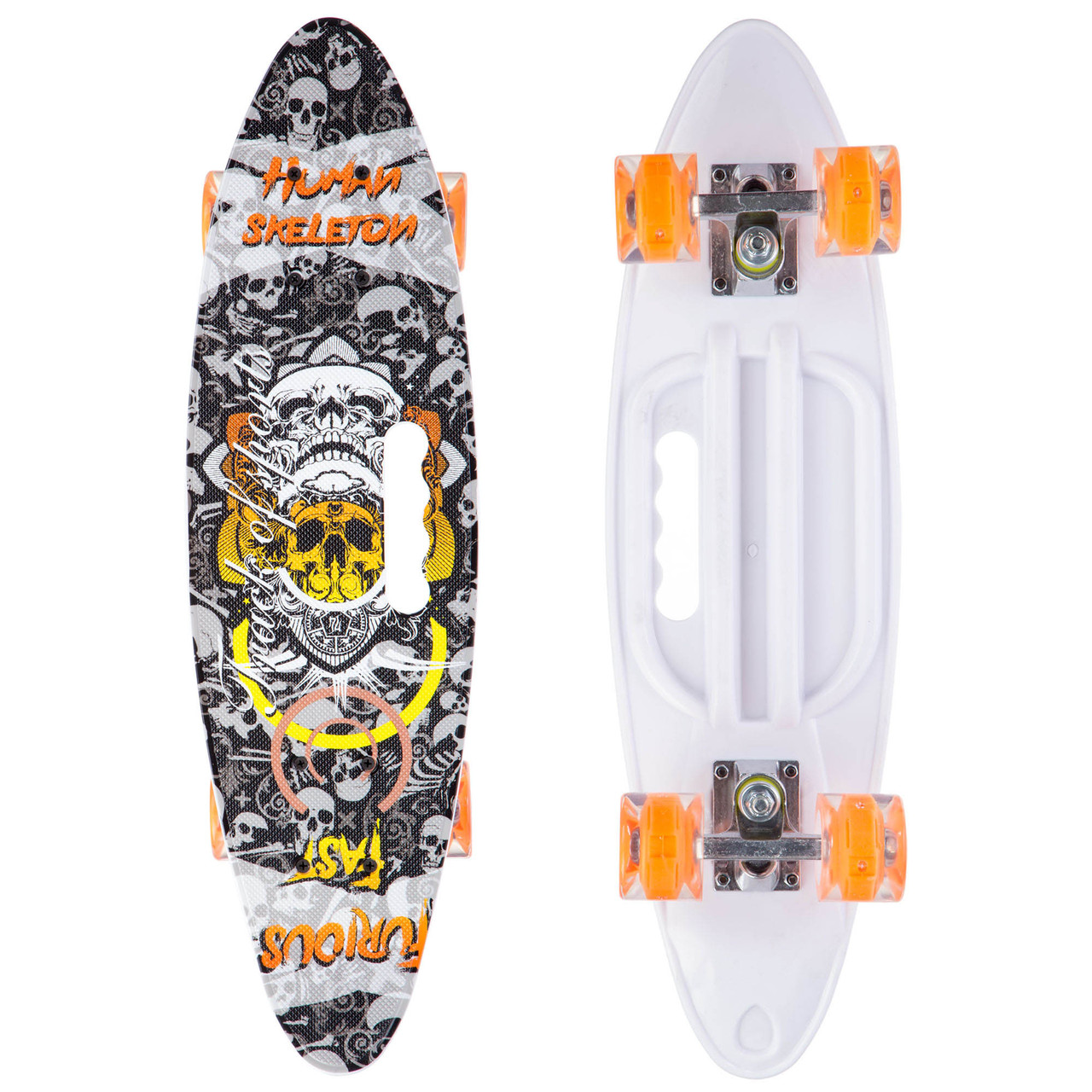 Пенні борд Penny Board круїзер пластиковий з ручкою і світними колесами 24" SK-885-4