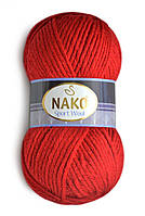 Пряжа Nako Sport Wool № 3641 (Нако Спорт вул) Шерсть Акрил Красный