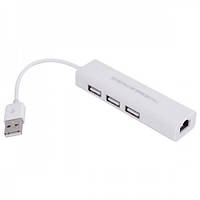 Сетевой адаптер USB 2.0 to Ethernet + 3 порта USB2.0