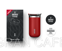 Октарома Лунго карминно-красный "Octaroma Lungo Carmine Red от WACACO®" Кружка с вакуумной изоляцией, фото 3