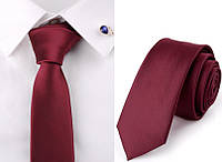 Краватка бордовий однотонний