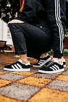 Кросівки Adidas Gazelle Core Black Cloud White Gold - BB5476, фото 5