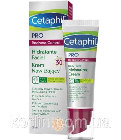Cetaphil Pro Redness Control SPF30 Крем Для Чутливої Шкіри, Схильної до Почервоніння 50 мл Доставка з ЄС