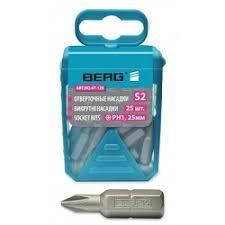 Викрутні насадки S2, PH1, 25мм, 25шт Berg (47-120) поштучно