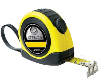 Рулетка вимірювальна 3мх16мм прогумований корпус автостоп магніт Сталь (22921)