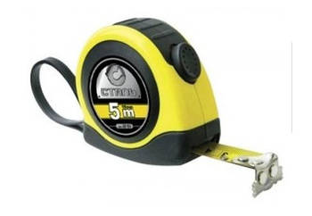 Рулетка вимірювальна 5мх19мм прогумований корпус автостоп магніт Сталь (51760) (22922)