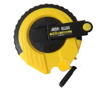 Рулетка вимірювальна посилена, полотно зі скловолокна 20м Сталь (44507)