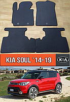 ЕВА коврики КИА Соул 2014-2019. EVA резиновые ковры на KIA Soul