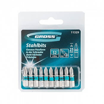 Біта РН1х25, сталь S2 //GROSS (11329) ПОШТУЧНО