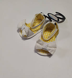 Пінетки-босоніжки для дівчинки білі Baby Shoes разм. 0-3мес (9,2см)