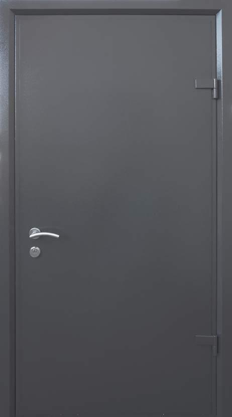 Двері мет. Techno-door RAL 9975 графіт 950Л (кале хром)