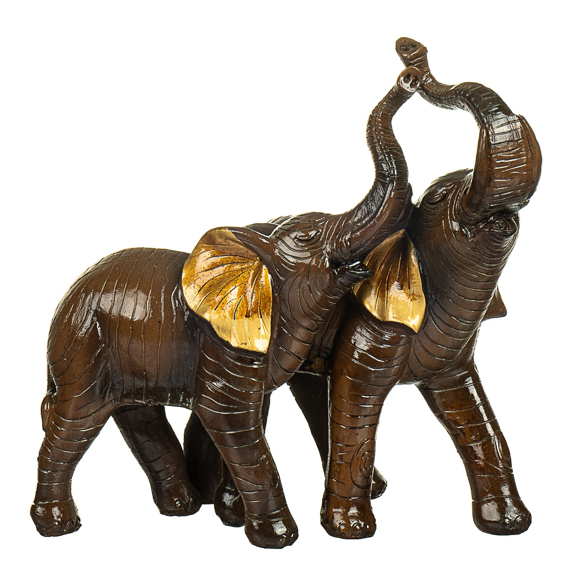 Фігурка "Паронька слонів" матеріал полістоун (2007-072)
