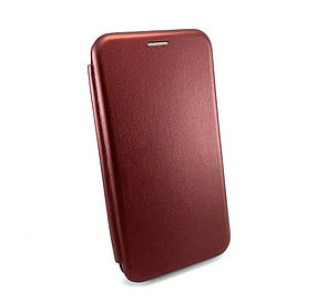 Чохол для Samsung galaxy s20 g988 книжка боковий з підставкою Luxo з кишенею для карт і купюр бордовий