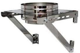 Кронштейн 0,5 м для димаря  настінний нерж. 2 мм AISI 430