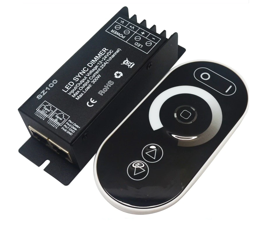 LED димер LEDTech SZ100 RF 25A 300w (25а 300вт) 12-24V з управлінням з RF каналу для світлодіодної стрічки
