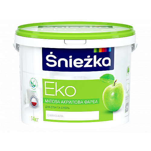Водоемульсійна фарба Снєжка Еко сніжно-білий 14 кг (4558), фото 1