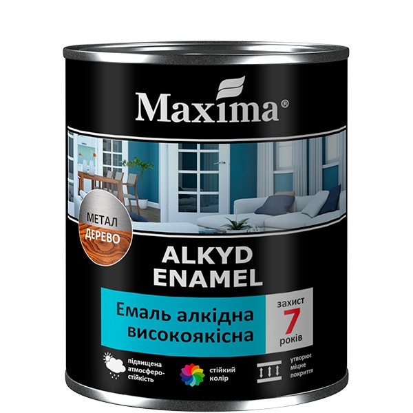 Емаль алкідна високоякісна, зелена, ТМ "Maxima" -2,3 кг