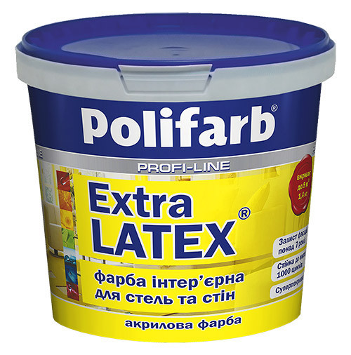 Фарба ExtraLatex 7,0 кг біл. (Поліфарб)
