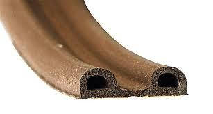 Ущільнювач гумовий CYCLONE P-тип 100 м коричневий (53001) подвійний