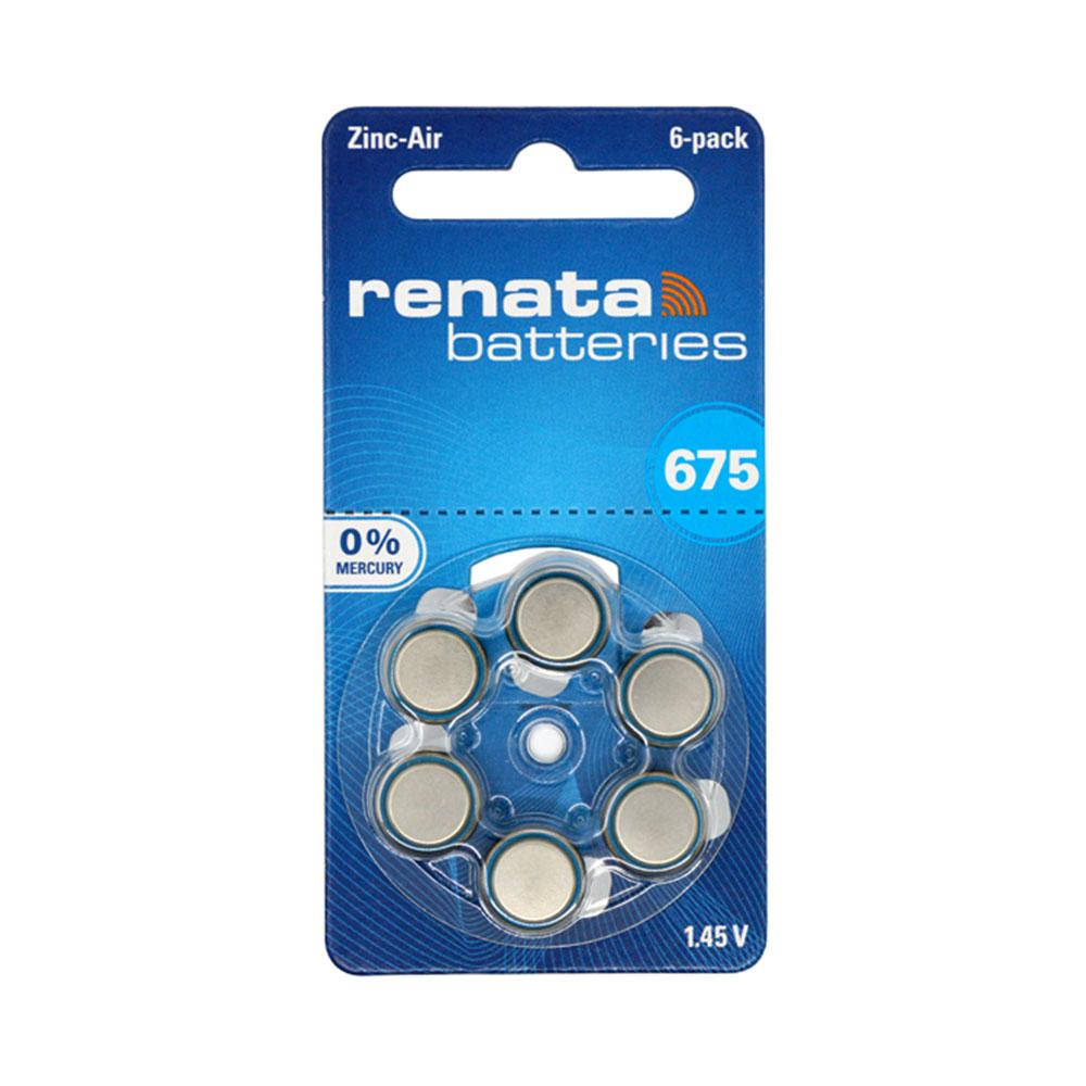 Батарейки ZA675 (PR44) Renata Zinc-Air (1.45v) 6шт