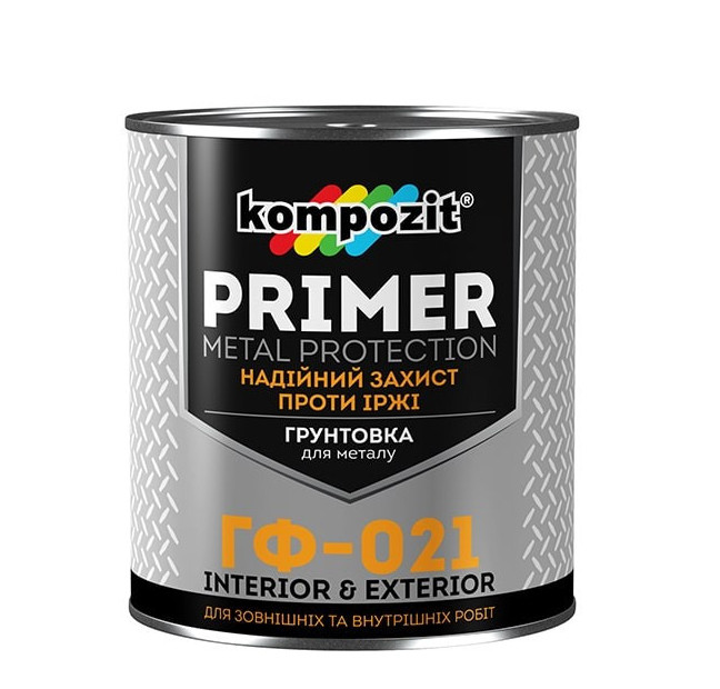 Грунтовка ГФ-021 Kompozit світло- сіра 2.8 кг, фото 1