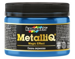 Емаль акрилова Kompozit METALLIQ  блакитне сяйво 70 г, фото 1