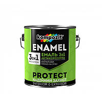 Емаль антикорозійна Kompozit 3 в 1 PROTECT зелена 0.75 кг