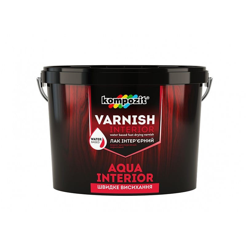 Лак інтер"єрний AQUA INTERIOR "Kompozit" (шовковисто-матовий, 2,5 л), фото 1