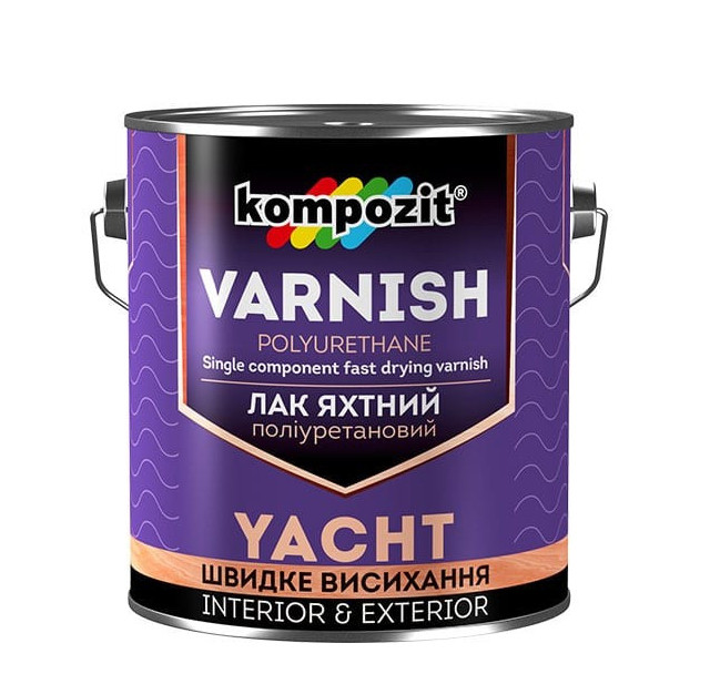 Лак яхтовий поліуретановий "Kompozit" (глянсовий, 0,7 л), фото 1