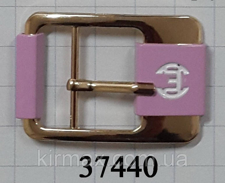 Пряжка 37440 золото + розов. 25мм, фото 1