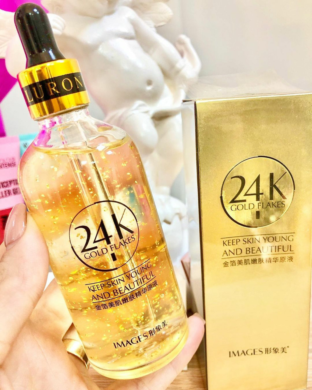 Зволожуюча антивікова сироватка Images 24 k Gold Flakes 100 ml
