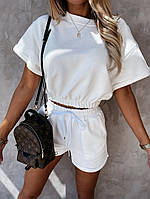 Женский костюм летний шорты и футболка на резинке