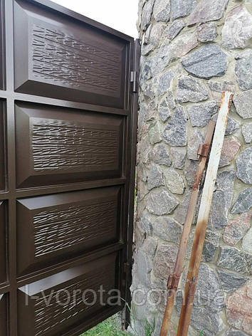 В'їздні ворота розпашні з виразний хвірткою (фільонка лінза), фото 3