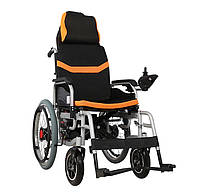 Складная электрическая коляска для инвалидов с подголовником MIRID D6035С (режимы: электро, активный).
