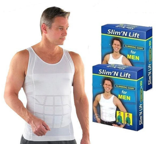 Стягуюча майка для чоловіків Slim n Lift for Men Pro Розмір XXL Білий (KG-2618)