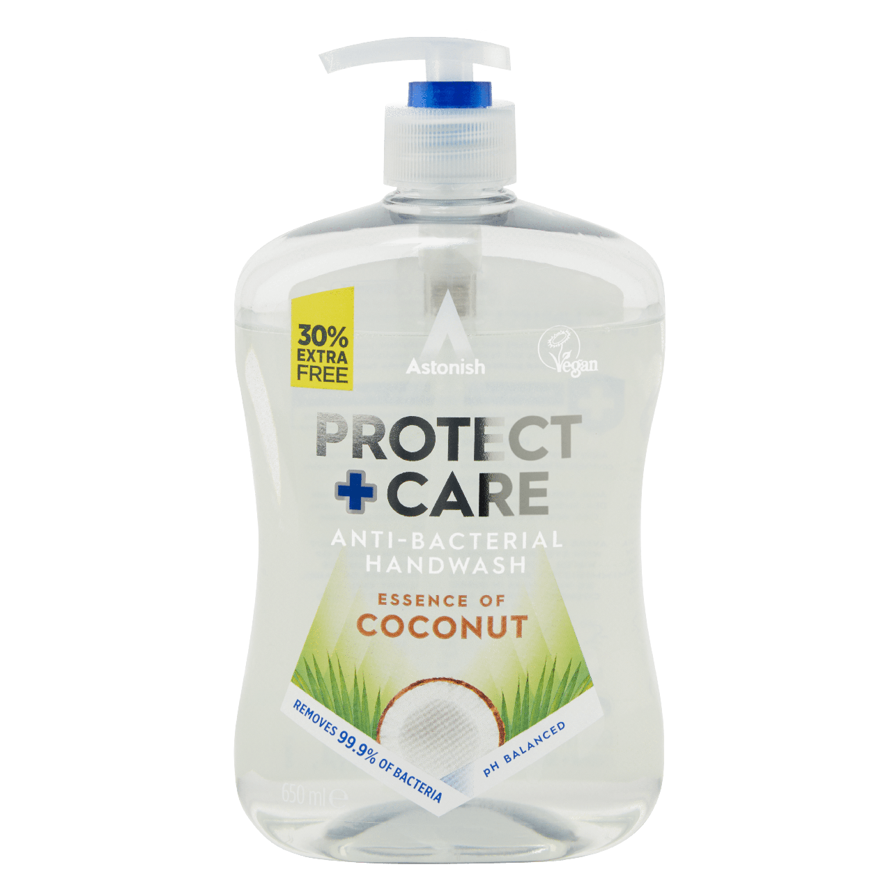 Антибактеріальне мило з есенцією кокосового горіха Astonish Protect & Care Essence of Coconute 650 мл.