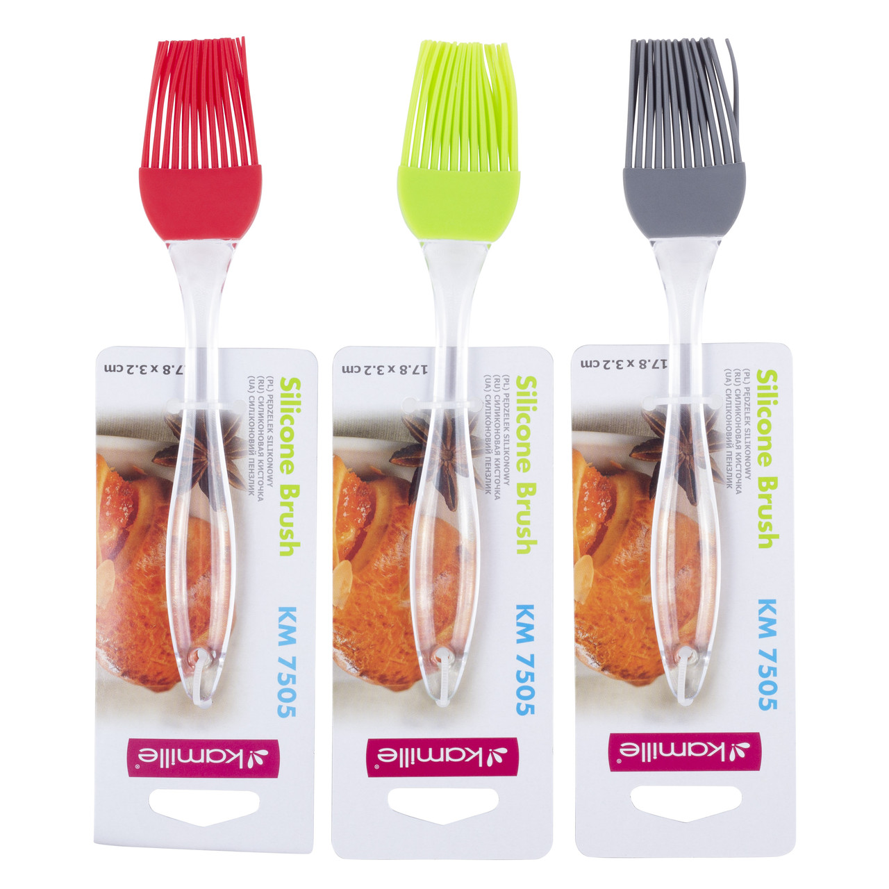 Пензлик силіконова Kamille 18х3см KM-7505, фото 1