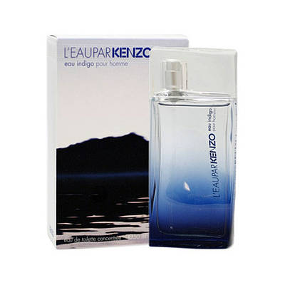 Туалетна вода для чоловіків Кензо L'eau Par Eau Indigo Pour Homme 50ml оригінал, деревний цитрусовий аромат