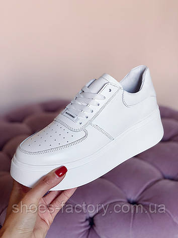 Білі кеди на платформі 2021 Ditas White жіночі, фото 1