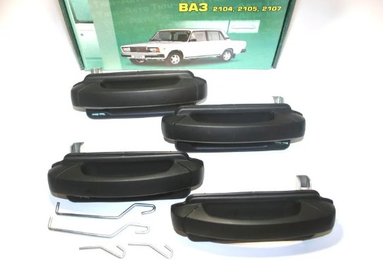 Ручки дверей Євро ВАЗ 2107, 2104, 2105.(комплект 4 шт.), фото 1