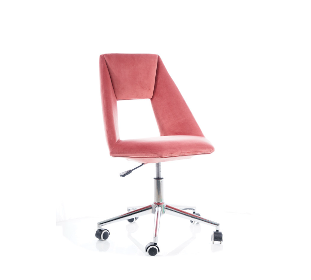 Крісло офісне Pax Velvet хрестовина метал Chrome оксамитова тканина tap.173 Античний рожевий (Signal ТМ)