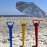 Зонт пляжний садовий з нахилом круглий Садові і пляжні парасолі для моря пляжу 180см, фото 5