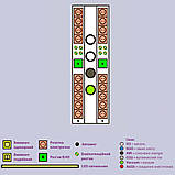 Панель прилiжкова унiверсальна Медфлоу-24, три секцii, настінна, фото 3