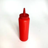 Бутылка для соусов FoREST красная 360мл, Пластиковая красная бутылка с крышкой для соусов